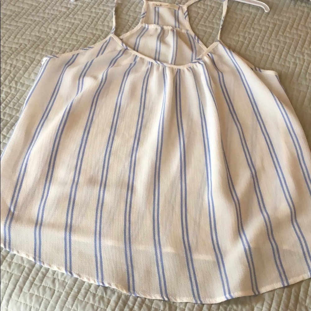 Trend Setter Diva Boutique White Striped Spaghetti Strap Tank - Picture 4 of 7